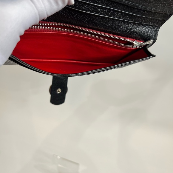 BVLGARI BLACK PEBBLE LEATHER LONG WALLET - Picture 5 of 9